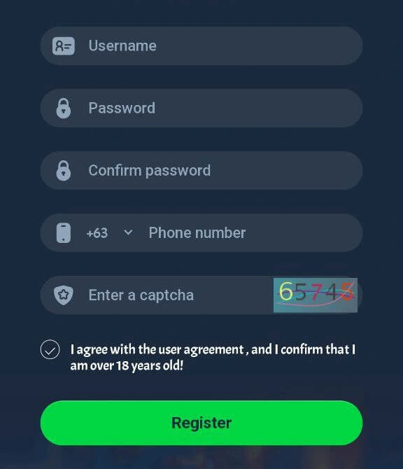 Successful EUROLUX88 login after user registration via mobile app
